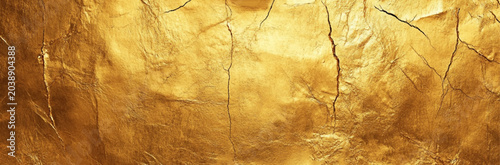 Cuadro en lienzo Gold textured background with cracks effect
