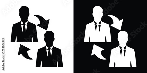 Foto Employee rotation or replacement icon vector
