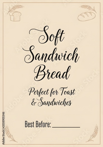 bread advertisement label soft sandwich bread perfect for toast & sandwiches Best Before