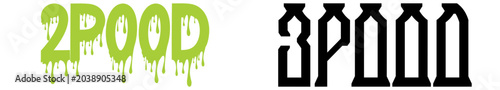 2pood and 3pood stylized text...