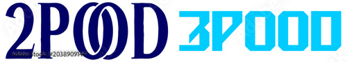 2pood and 3pood stylized text...