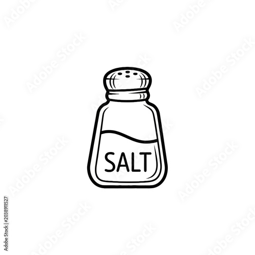 Принти на полотні Salt shaker line art icon for kitchen and cooking themes