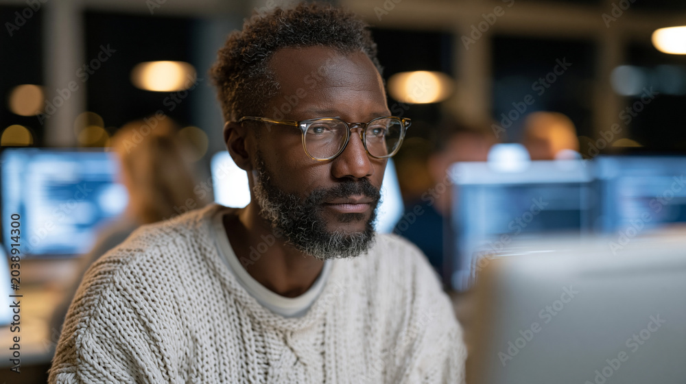 Fototapeta premium Back-to-school university IT security team deploys endpoint detection software across incoming student device fleet in technology provisioning center, academic cybersecurity infrastructure, higher e