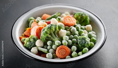 frozen mixed vegetables in a bowl ready for cooking