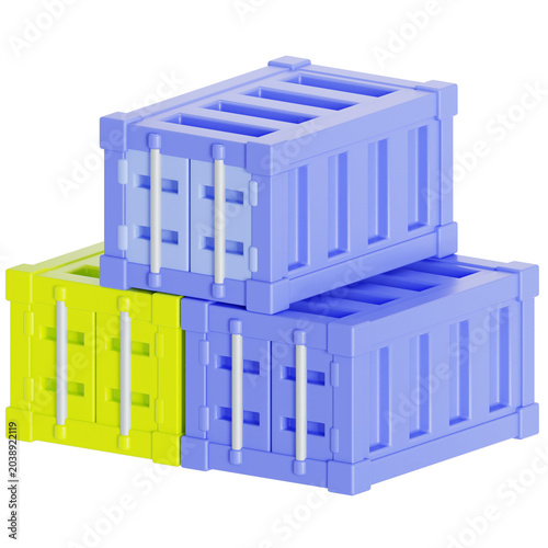Containers 3D illustration