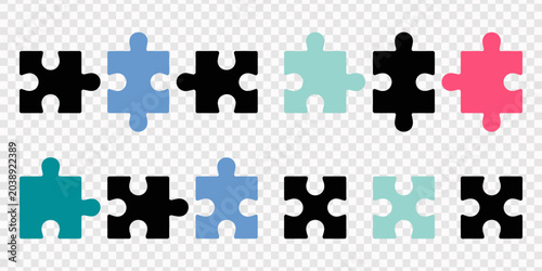 Foto Puzzle jigsaw on white background