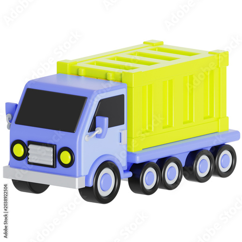 Cargo truck 3D illustration
