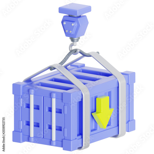 Import goods 3D illustration