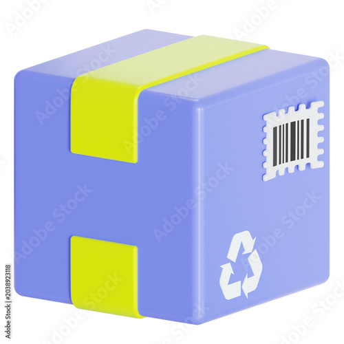 Package delivery 3D illustration
