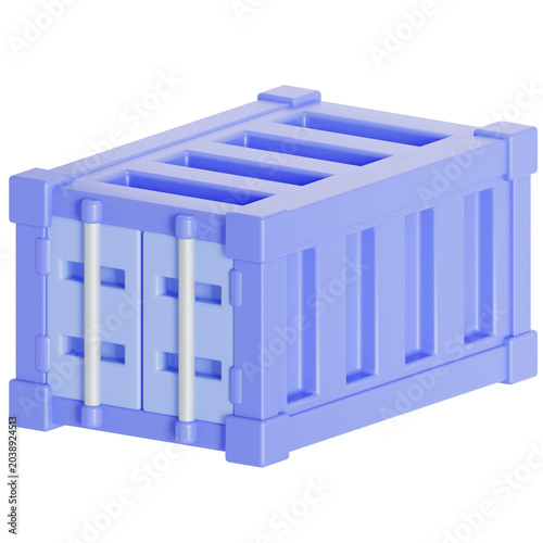 Shipping container 3D illustration