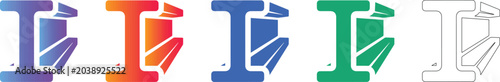 Fotografía I Beam Steel Structural Profile Icons