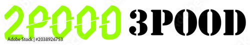 2pood and 3pood stylized text...