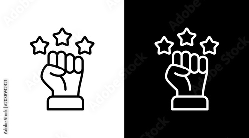 Fotografie Excellence Black White Icon Set Design