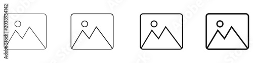 Foto Image icon. Vector isolated pictograms.