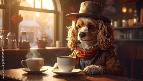 Cozy canine cafe companion