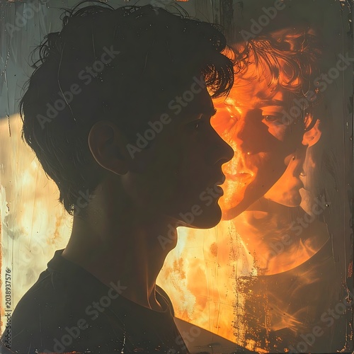 Fiery double portrait