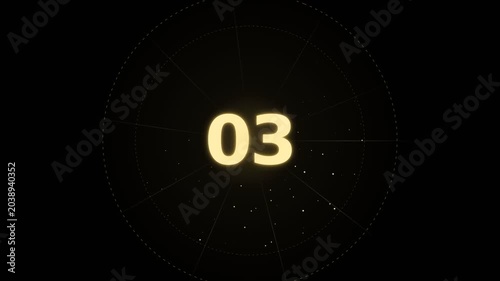 Countdown Timer Golden Animation for Elegant Events