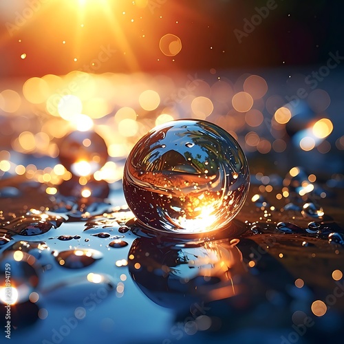 Light balls on water
