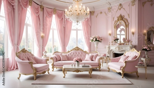 Lavish pink room opulent