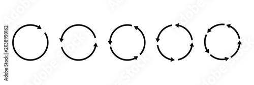 Fotografía Circular Arrow Infographic Icon Set – Workflow Cycle, Process Diagram & Loop Vec