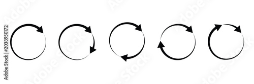 Fotografie Circular Arrow Infographic Icon Set – Workflow Cycle, Process Diagram & Loop Vec
