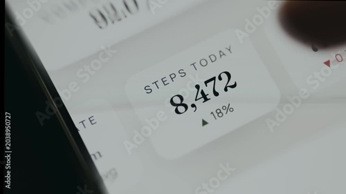 Recorded Steps Today from a fitness tracking app