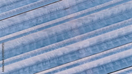 Aerial Video of Greenhouse Roof Panels in Detail