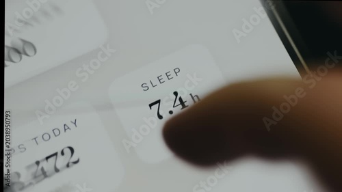 Sleep Duration indicating a total of 7.4 hours of sleep was recorded