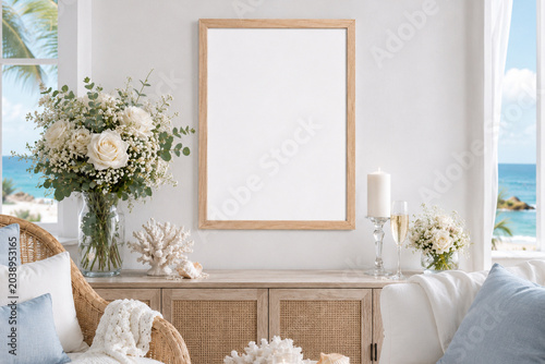 frame mockup living room interior