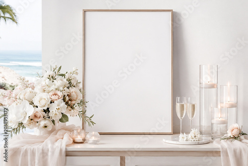 frame mockup and wedding table decoration