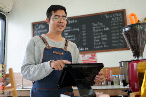 Cafe Point Of Sale System For Coffee Shop Payment Service And Small Business Operations