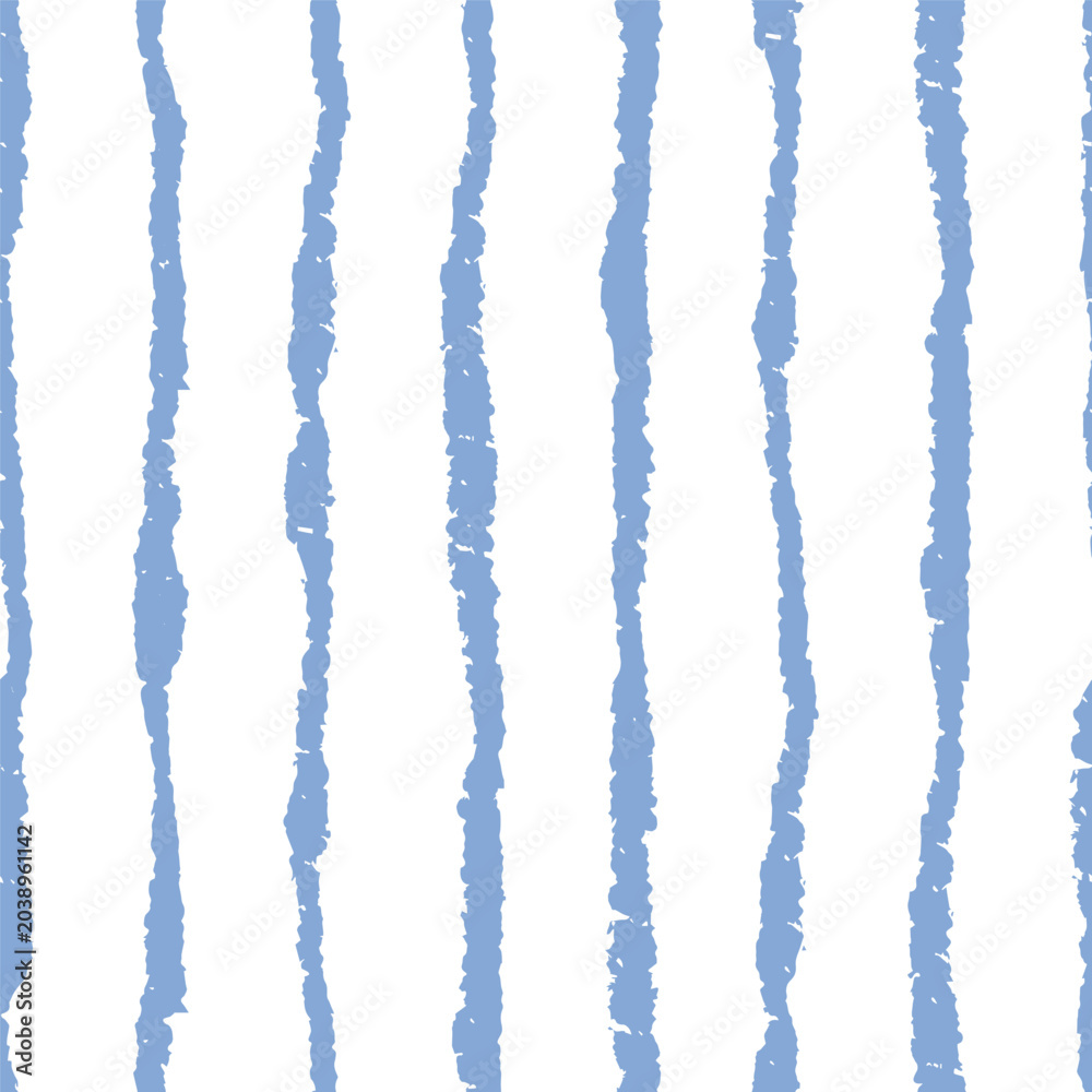 Fototapeta premium Seamless abstract pattern with textured blue stripes and hand painted brush lines. Artistic repeating background with grunge watercolor effect and modern minimal style. Perfect for fabric, wrapping pa