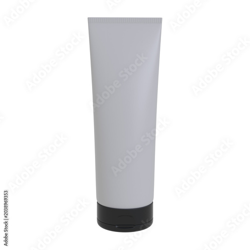 White Cosmetic Tube Mockup for Skincare Product Packaging