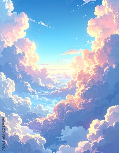 Heavenly cloudscape vista