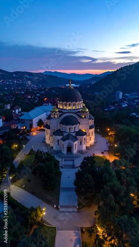Illuminated religious building