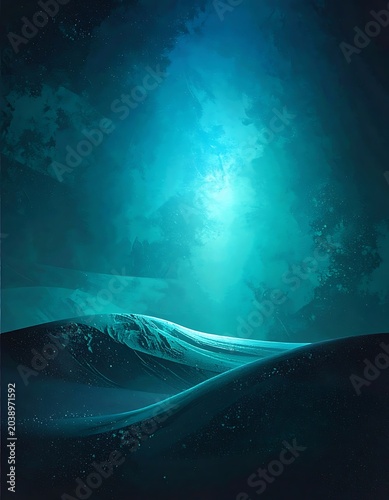 Mystical blue light glow
