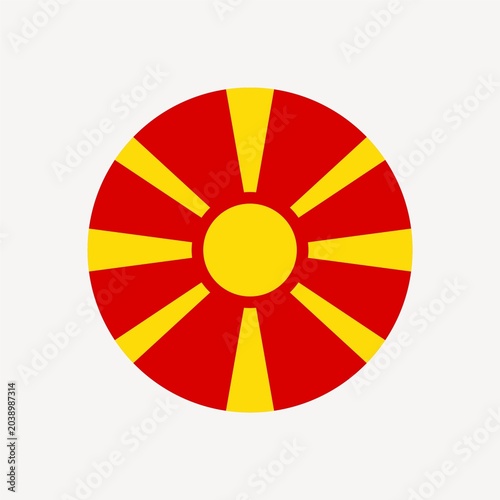 Foto Vibrant Macedonian flag illustration isolated element