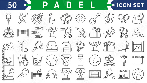 Fotografia Padel Icons set
