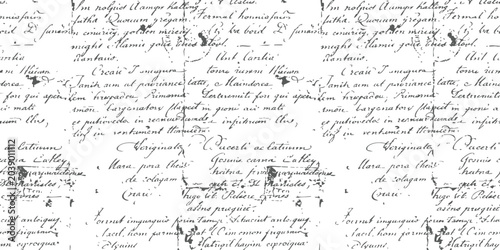 Fotografie Old vintage handwritten script pattern with illegible cursive letters on a textu