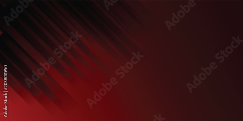 Fotografie Red line with white architecture futuristic background minimal concept vector illustration subtle design