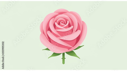 Bild auf Leinwand Pink Rose Flower Closeup View 4.