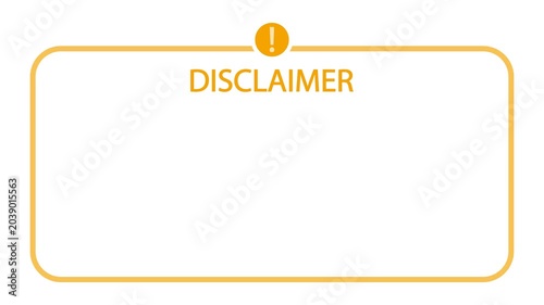 Animated Disclaimer Frame with Exclamation Icon and Blinking Opacity