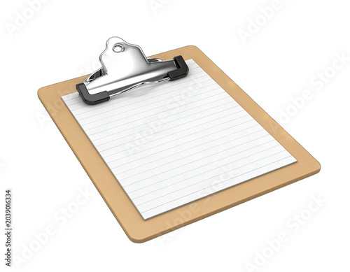 Clipboard with Lined Paper