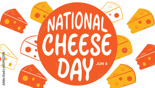 Obraz na plátně Vibrant graphic design celebrating the annual national cheese day holiday event