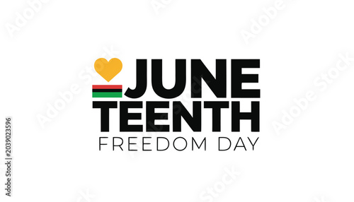 Fotografía Black text logo design for Juneteenth freedom day celebration event