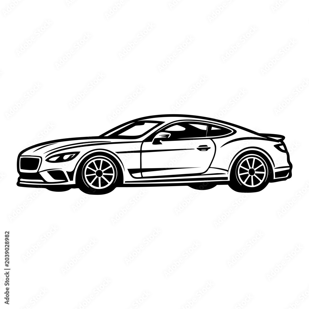 Naklejka premium Premium grand touring vehicle with elegant proportions