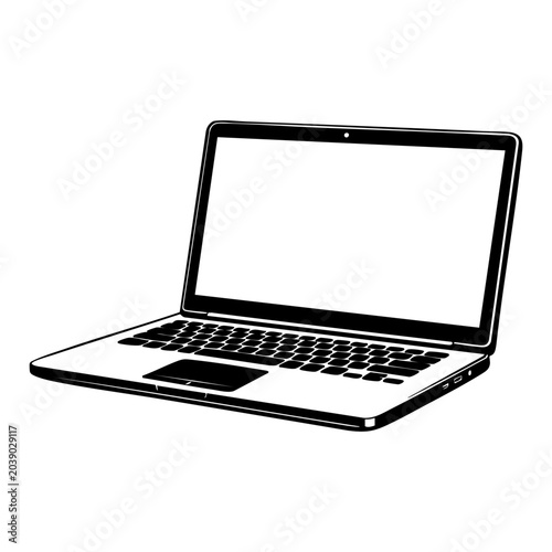 Single professional laptop vector
