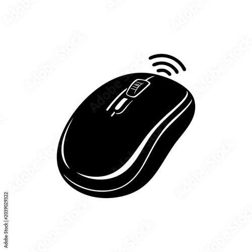 Single wireless computer mouse vector