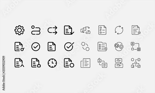 Quadro em tela A set of icons related to negatives that allow for line editing (not outlined)