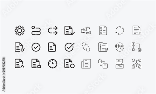 фотографія A set of icons related to negatives that allow for line editing (not outlined)